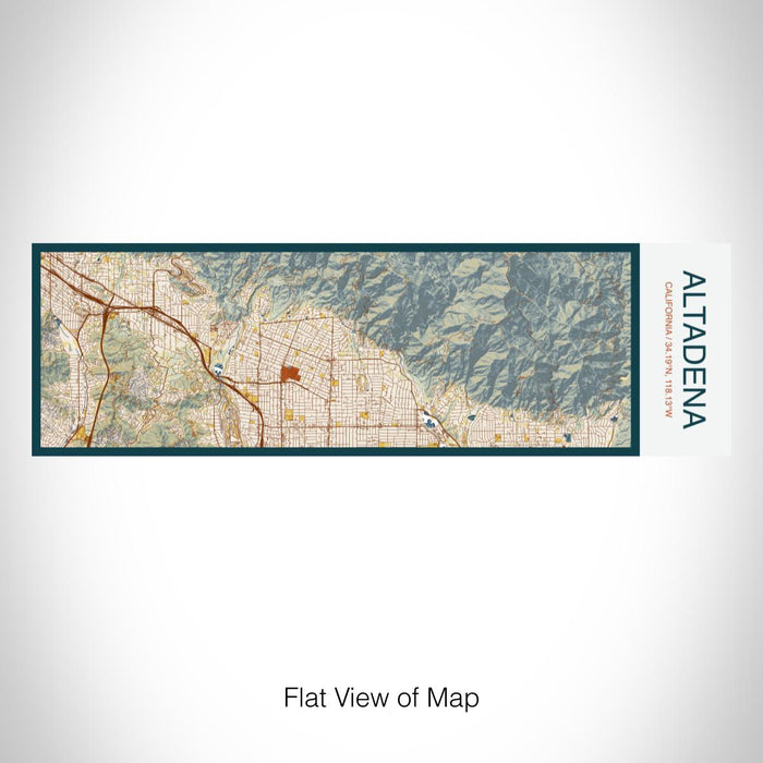 Rendered View of Altadena California Map on 10oz Stainless Steel Insulated Cup in Woodblock with Sliding Lid