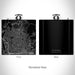 Rendered View of Altadena California Map on 6oz Stainless Steel Flask in Black