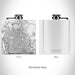 Rendered View of Altadena California Map on 6oz Stainless Steel Flask in White