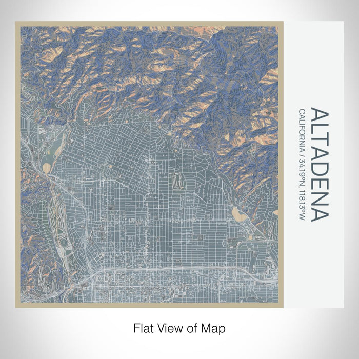 Rendered View of Altadena California Map on 17oz Stainless Steel Insulated Tumbler in Afternoon Map Style