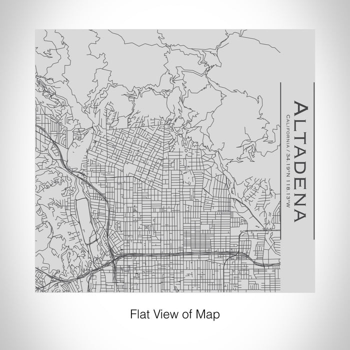 Rendered View of Altadena California Map on 17oz Stainless Steel Insulated Tumbler