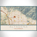 Altadena California Map Print Landscape Orientation in Woodblock Style With Shaded Background