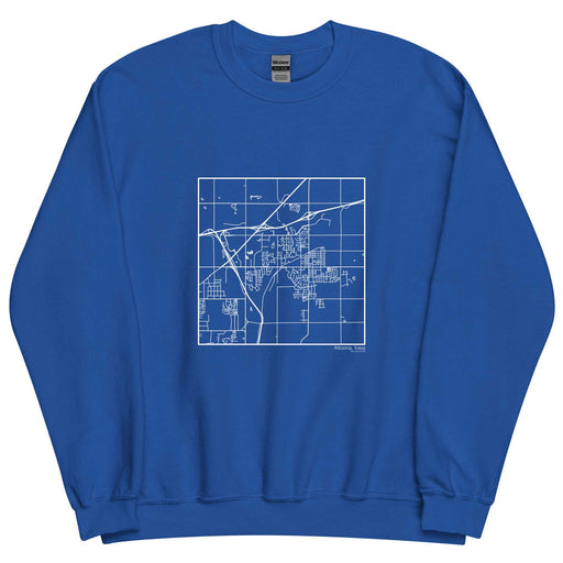 Altoona Iowa  Map Unisex Crewneck Sweater with City inscription in Royal Blue