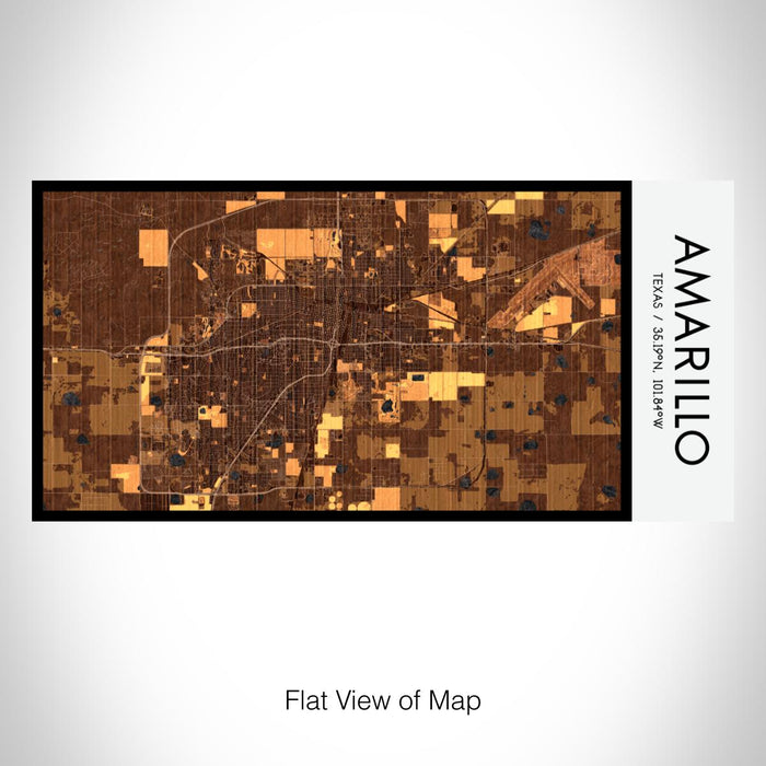 Rendered View of Amarillo Texas Map on 17oz Stainless Steel Insulated Bottle with printed ember style map