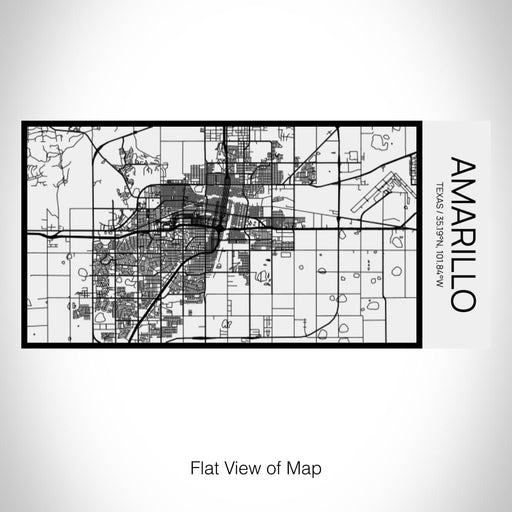 Rendered View of Amarillo Texas Map on 17oz Stainless Steel Insulated Cola Bottle in Stainless in Matte White