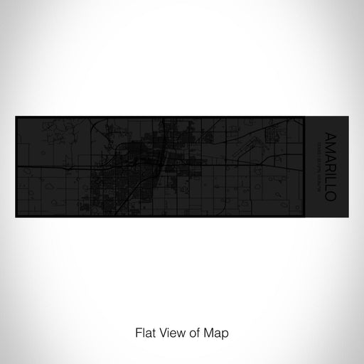 Rendered View of Amarillo Texas Map on 10oz Stainless Steel Insulated Cup in Matte Black with Sliding Lid