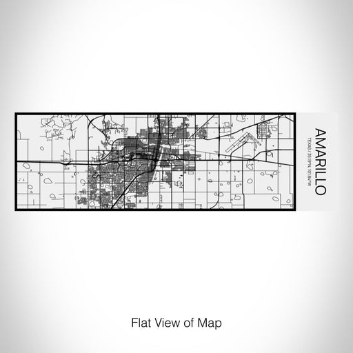 Rendered View of Amarillo Texas Map on 10oz Stainless Steel Insulated Cup in Matte White with Sliding Lid
