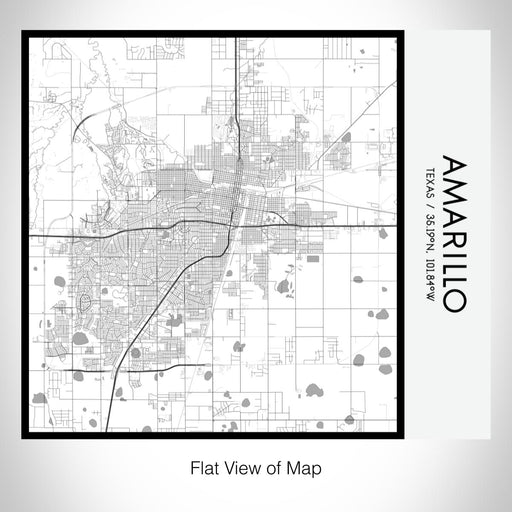 Rendered View of Amarillo Texas Map on 17oz Stainless Steel Insulated Tumbler in Classic Map Style