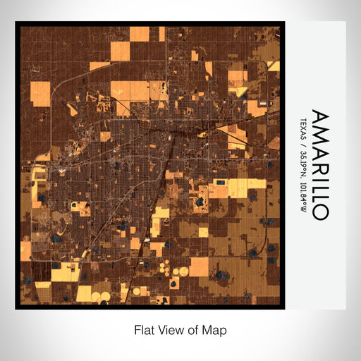 Rendered View of Amarillo Texas Map on 17oz Stainless Steel Insulated Tumbler in Ember Map Style