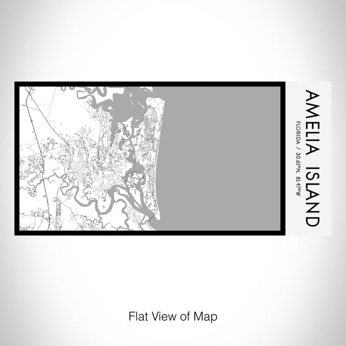 Rendered View of Amelia Island Florida Map on 17oz Stainless Steel Insulated Bottle with printed classic style map