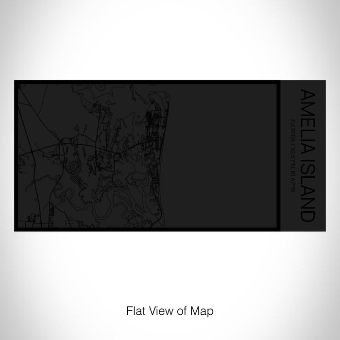 Rendered View of Amelia Island Florida Map on 17oz Stainless Steel Insulated Cola Bottle in Stainless in Matte Black