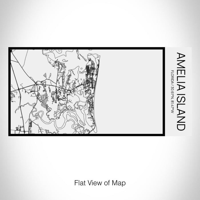 Rendered View of Amelia Island Florida Map on 17oz Stainless Steel Insulated Cola Bottle in Stainless in Matte White