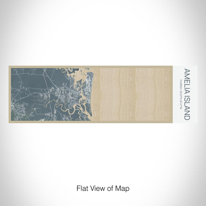 Rendered View of Amelia Island Florida Map on 10oz Stainless Steel Insulated Cup in Afternoon with Sliding Lid