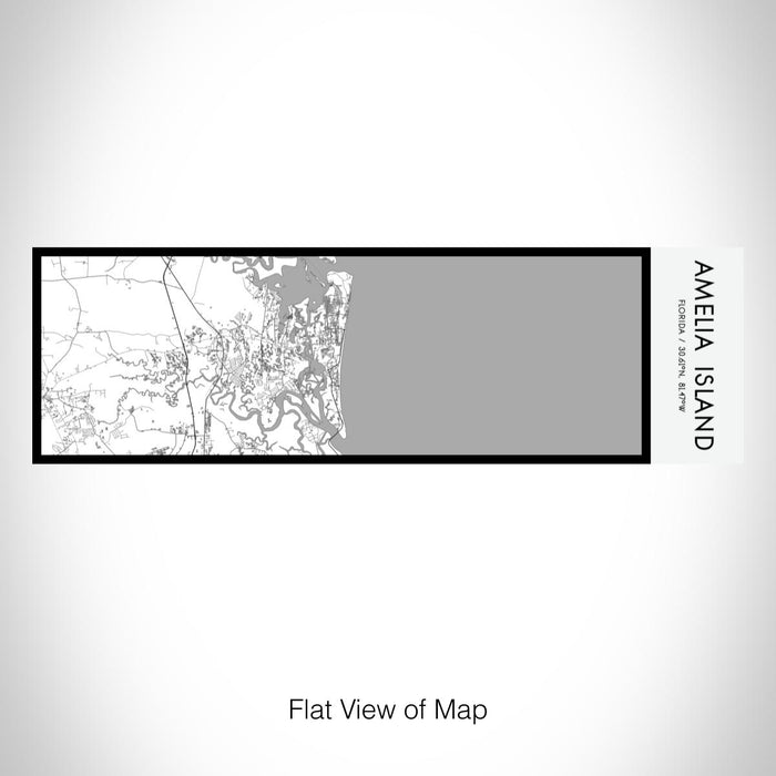 Rendered View of Amelia Island Florida Map on 10oz Stainless Steel Insulated Cup in Classic with Sliding Lid