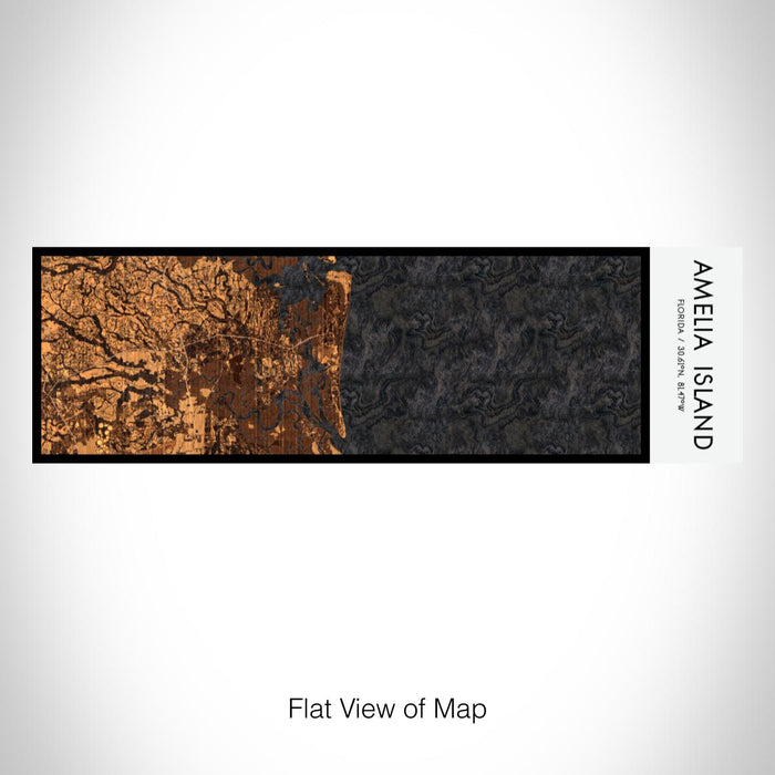 Rendered View of Amelia Island Florida Map on 10oz Stainless Steel Insulated Cup in Ember with Sliding Lid