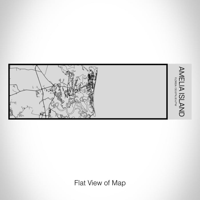 Rendered View of Amelia Island Florida Map on 10oz Stainless Steel Insulated Cup with Sipping Lid