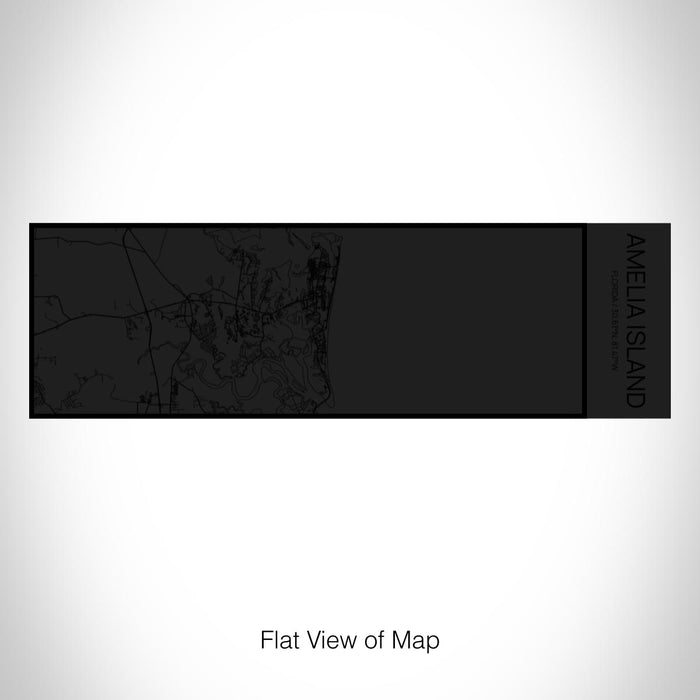 Rendered View of Amelia Island Florida Map on 10oz Stainless Steel Insulated Cup in Matte Black with Sliding Lid