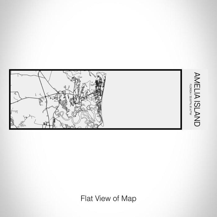 Rendered View of Amelia Island Florida Map on 10oz Stainless Steel Insulated Cup in Matte White with Sliding Lid