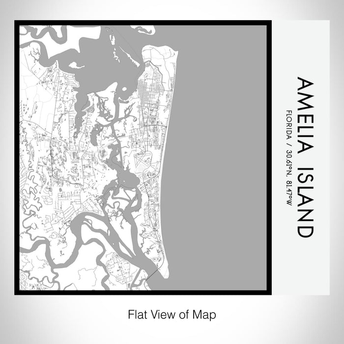 Rendered View of Amelia Island Florida Map on 17oz Stainless Steel Insulated Tumbler in Classic Map Style