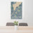 24x36 American Falls Idaho Map Print Portrait Orientation in Afternoon Style Behind 2 Chairs Table and Potted Plant