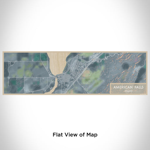 Flat View of Map Custom American Falls Idaho Map Enamel Mug in Afternoon