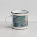 Left View Custom American Falls Idaho Map Enamel Mug in Afternoon