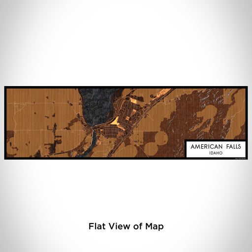 Flat View of Map Custom American Falls Idaho Map Enamel Mug in Ember