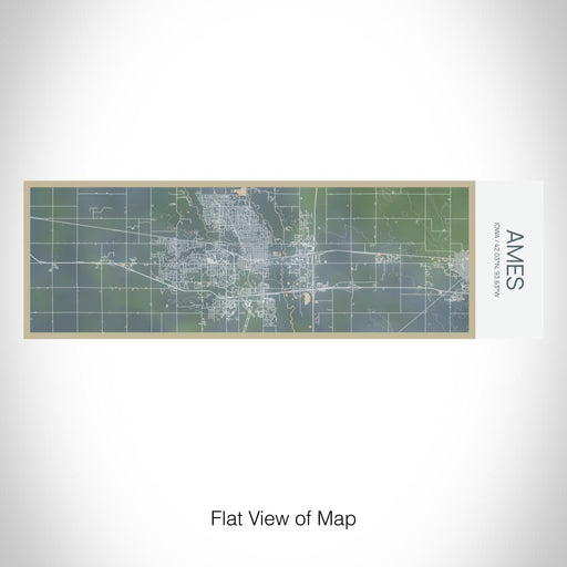 Rendered View of Ames Iowa Map on 10oz Stainless Steel Insulated Cup in Afternoon with Sliding Lid