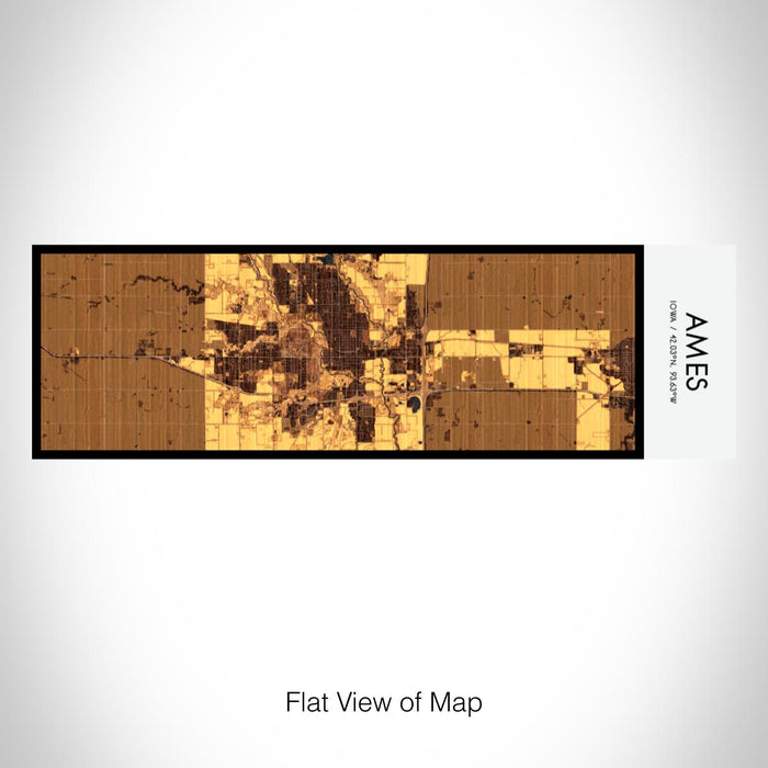 Rendered View of Ames Iowa Map on 10oz Stainless Steel Insulated Cup in Ember with Sliding Lid