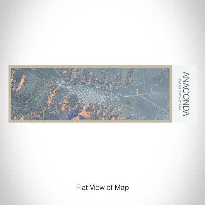 Rendered View of Anaconda Montana Map on 10oz Stainless Steel Insulated Cup in Afternoon with Sliding Lid