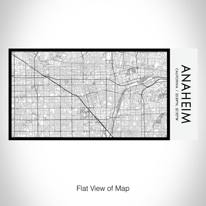 Rendered View of Anaheim California Map on 17oz Stainless Steel Insulated Bottle with printed classic style map