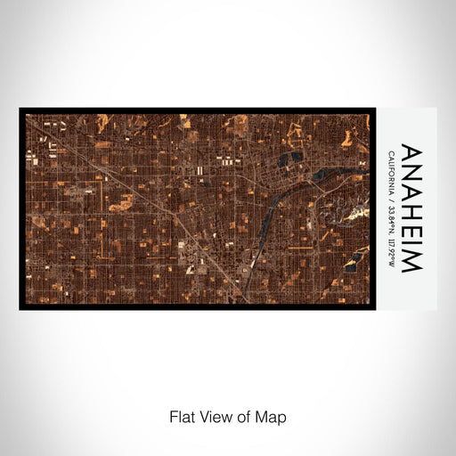 Rendered View of Anaheim California Map on 17oz Stainless Steel Insulated Bottle with printed ember style map