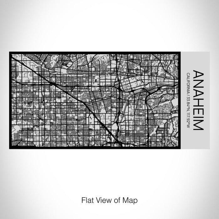 Rendered View of Anaheim California Map on 17oz Stainless Steel Insulated Cola Bottle in Stainless