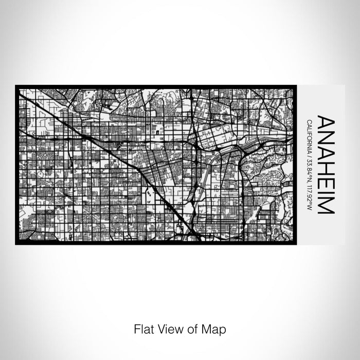 Rendered View of Anaheim California Map on 17oz Stainless Steel Insulated Cola Bottle in Stainless in Matte White