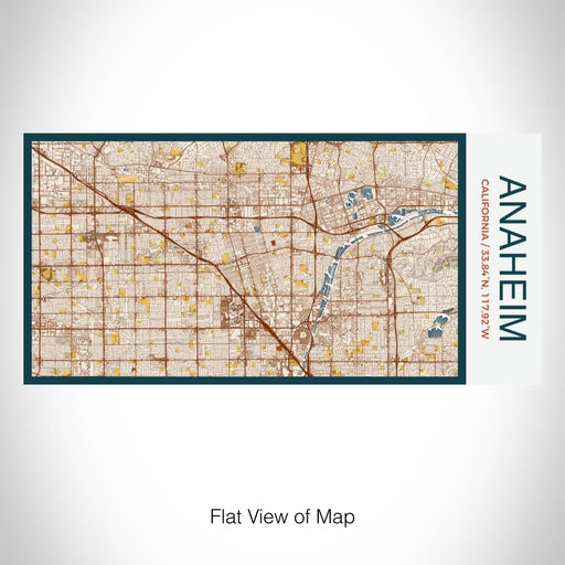 Rendered View of Anaheim California Map on 17oz Stainless Steel Insulated Bottle with printed woodblock style map