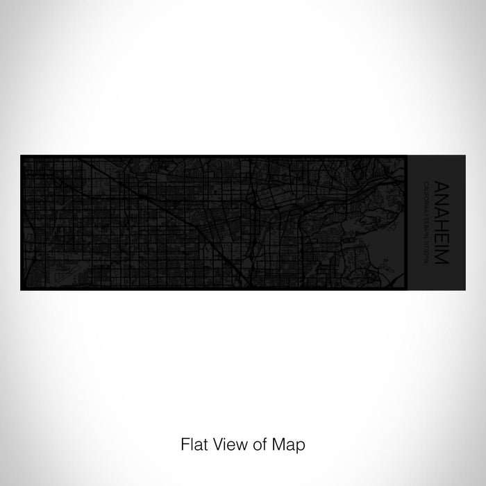 Rendered View of Anaheim California Map on 10oz Stainless Steel Insulated Cup in Matte Black with Sliding Lid