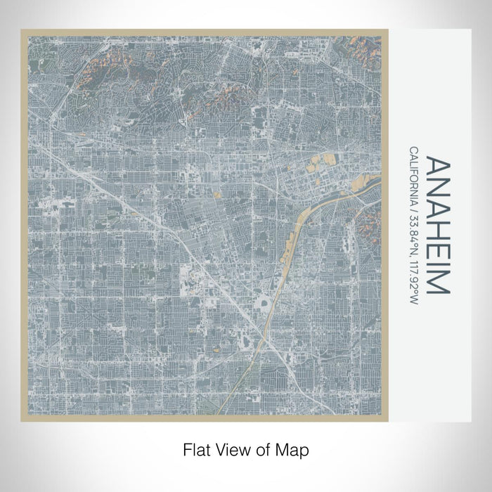 Rendered View of Anaheim California Map on 17oz Stainless Steel Insulated Tumbler in Afternoon Map Style