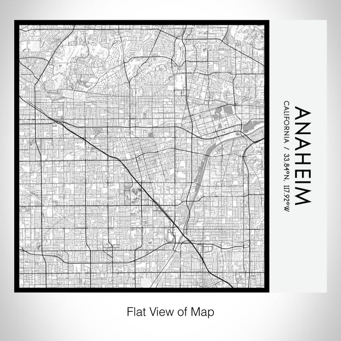 Rendered View of Anaheim California Map on 17oz Stainless Steel Insulated Tumbler in Classic Map Style