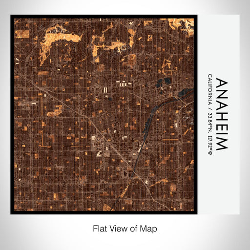 Rendered View of Anaheim California Map on 17oz Stainless Steel Insulated Tumbler in Ember Map Style