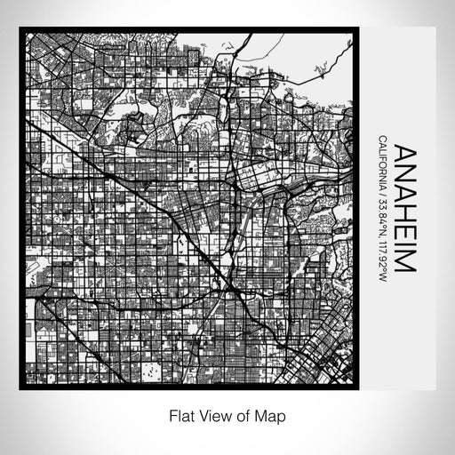 Rendered View of Anaheim California Map on 17oz Stainless Steel Insulated Tumbler in Matte White with Tactile Lines