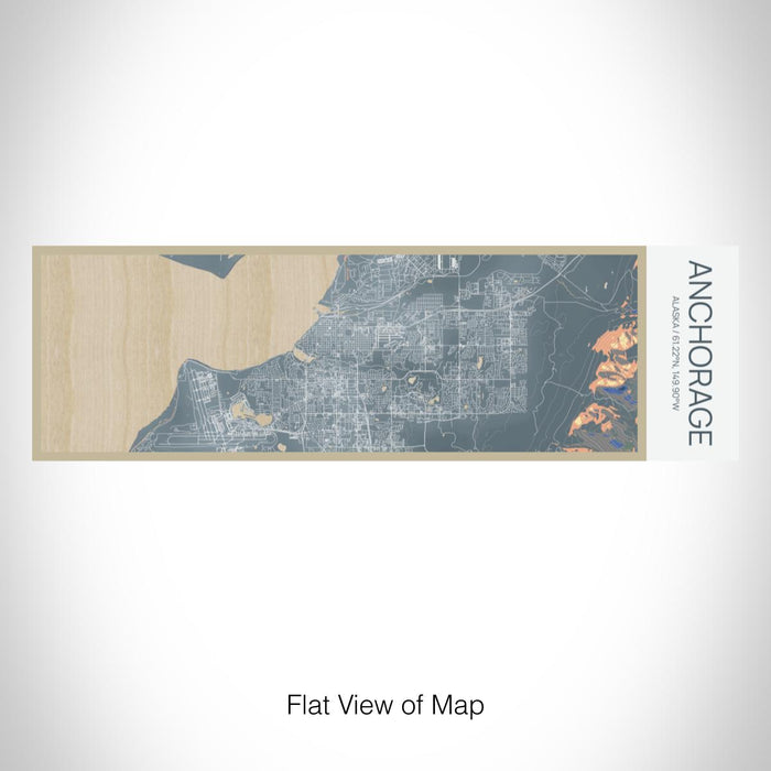 Rendered View of Anchorage Alaska Map on 10oz Stainless Steel Insulated Cup in Afternoon with Sliding Lid
