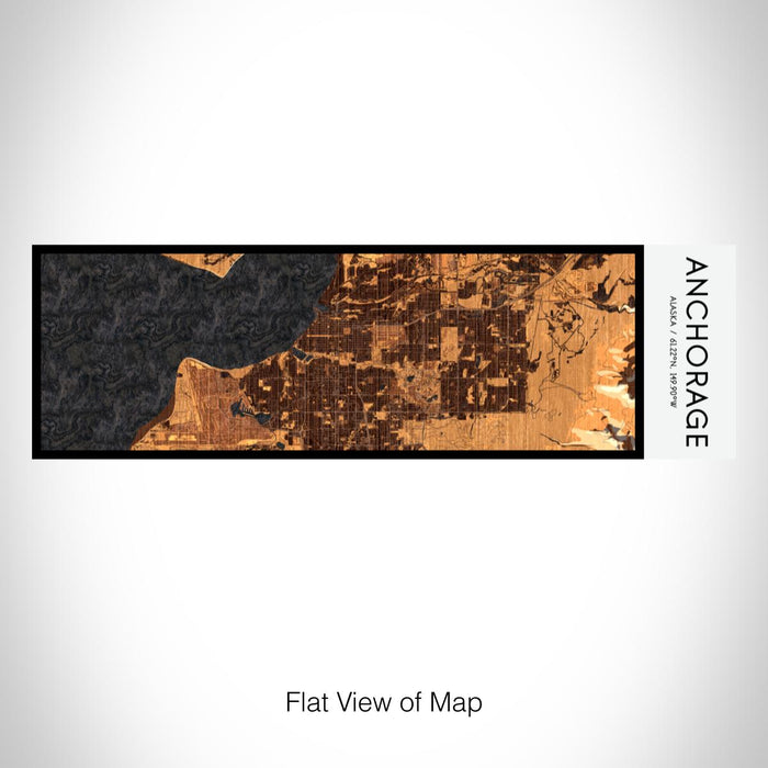 Rendered View of Anchorage Alaska Map on 10oz Stainless Steel Insulated Cup in Ember with Sliding Lid