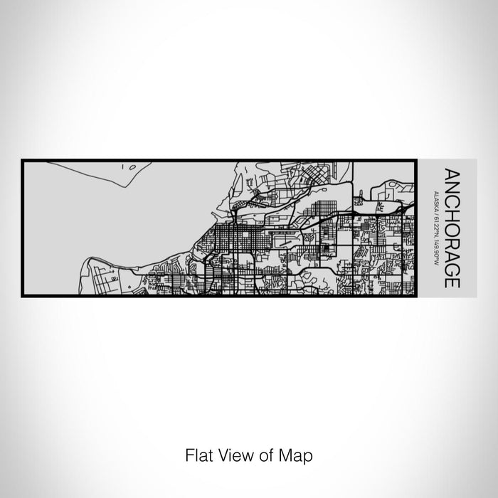 Rendered View of Anchorage Alaska Map on 10oz Stainless Steel Insulated Cup with Sipping Lid