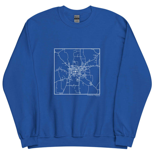 Andalusia Alabama  Map Unisex Crewneck Sweater with City inscription in Royal Blue