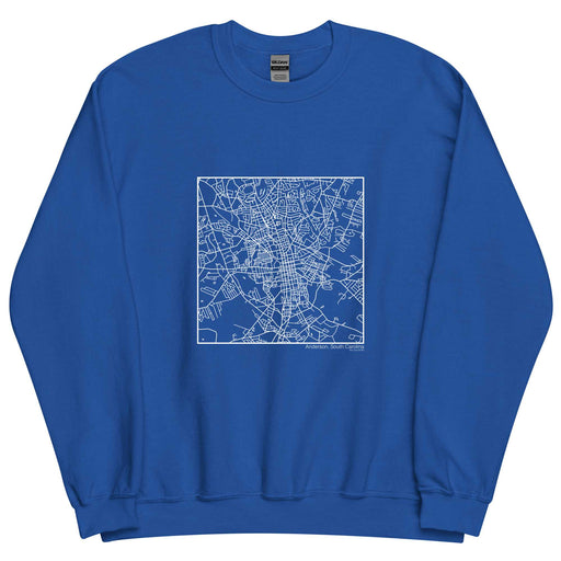 Anderson South Carolina  Map Unisex Crewneck Sweater with City inscription in Royal Blue