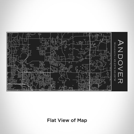 Rendered View of Andover Minnesota Map Engraving on 17oz Stainless Steel Insulated Cola Bottle in Black