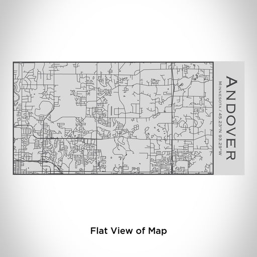 Rendered View of Andover Minnesota Map Engraving on 17oz Stainless Steel Insulated Cola Bottle