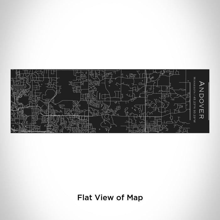 Rendered View of Andover Minnesota Map Engraving on 10oz Stainless Steel Insulated Cup with Sliding Lid in Black