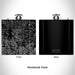 Rendered View of Andover Minnesota Map Engraving on 6oz Stainless Steel Flask in Black