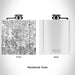 Rendered View of Andover Minnesota Map Engraving on 6oz Stainless Steel Flask in White